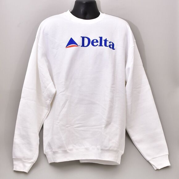 Vintage Delta Airlines Logo Crewneck Sweatshirt Size XL - Picture 1 of 5